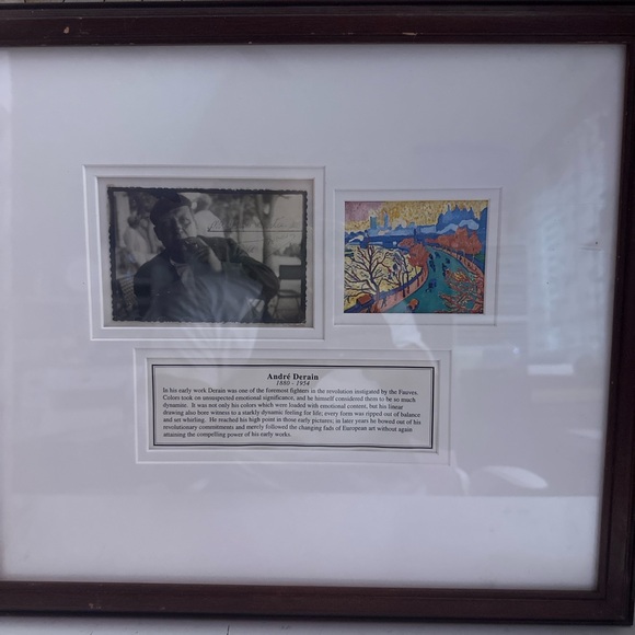 André Derain (1880–1954) biography plaque Print Signed (sk)
